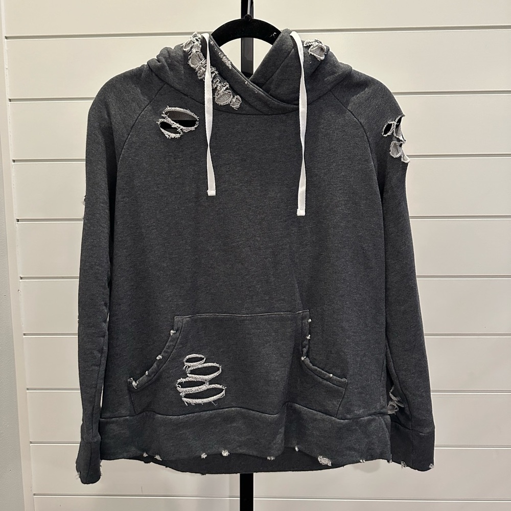 Lily & Lottie Distressed Hoodie